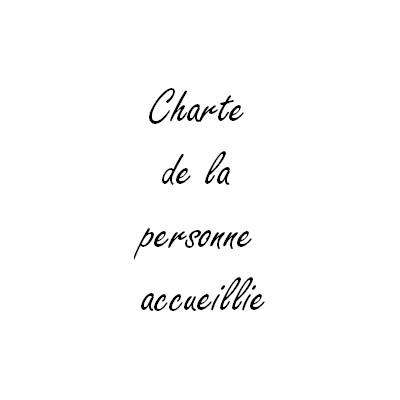Charte de la personne accueillie